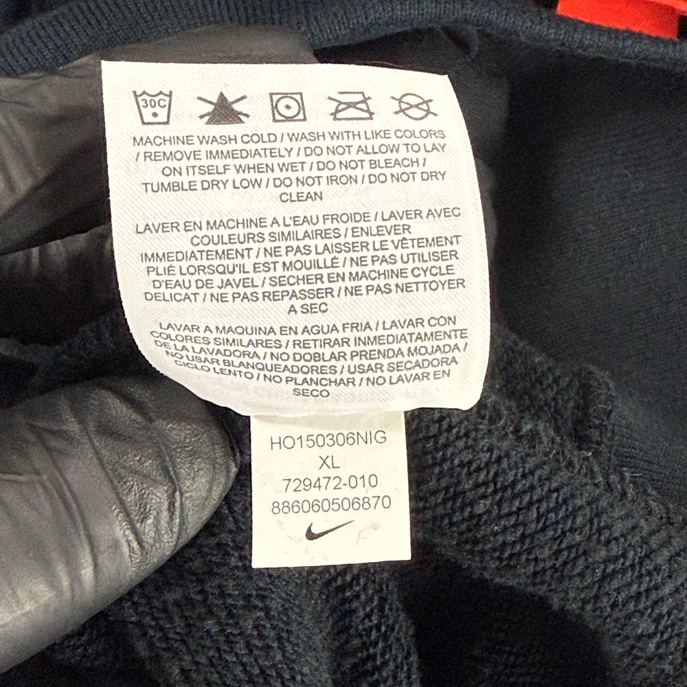 Nike Quilted Rally Hoodie Sweater Womens Size XL Black Pullover Long Sleeve Knit - Picture 15 of 16